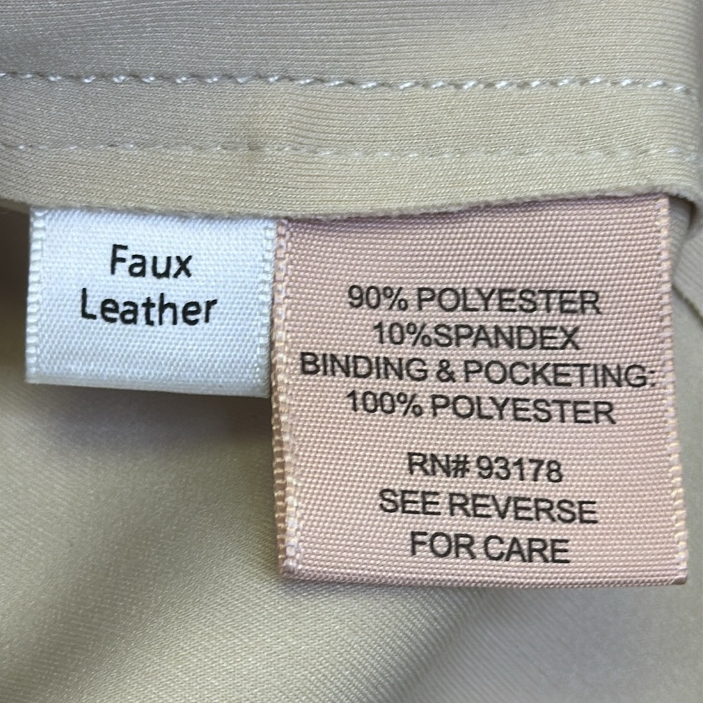 Philosophy Cream Faux Leather Jacket Cropped Lapel - Picture 5 of 7